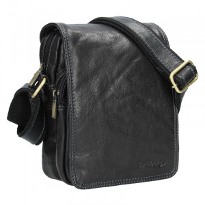 Pánská kožená taška přes rameno SendiDesign Benedikt - černá