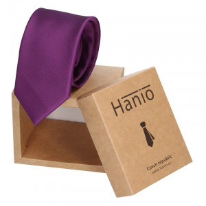Pánská hedvábná kravata Hanio Jacob - fialová