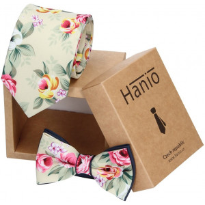 Nyakkendő és csokornyakkendő szett Hanio K0155