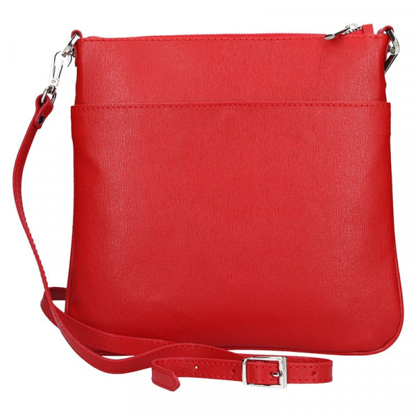Női bőr crossbody táska Facebag Paula - piros