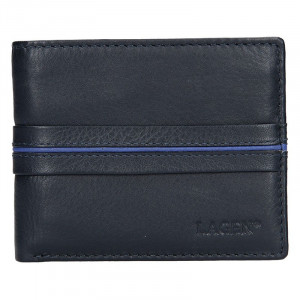 Pánská kožená slim peněženka Lagen Rhys - černo-červená