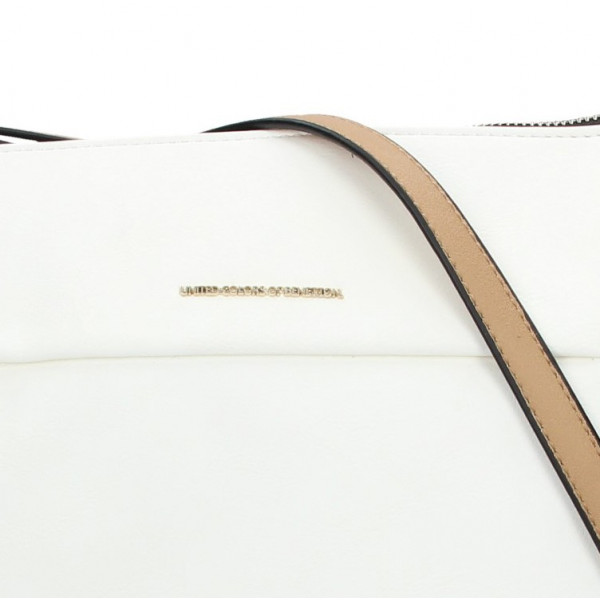 Női kereszt alakú táska United colors of Benetton Adel - krém színű