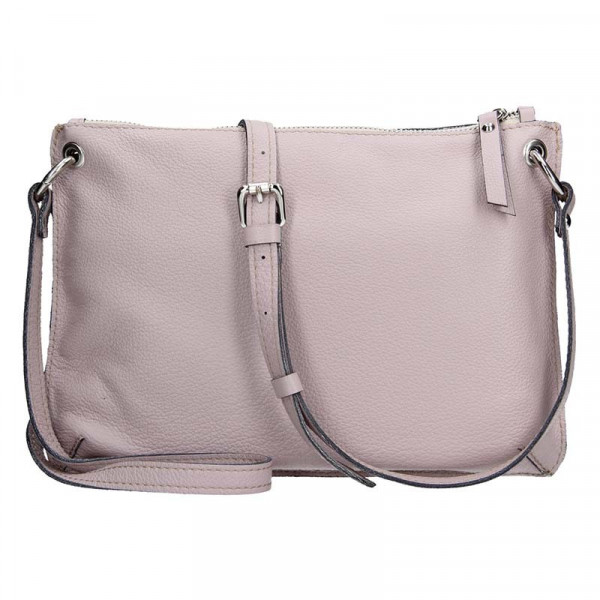 Divatos női bőr crossbody táska Facebag Nicol - rózsaszín - rózsaszín