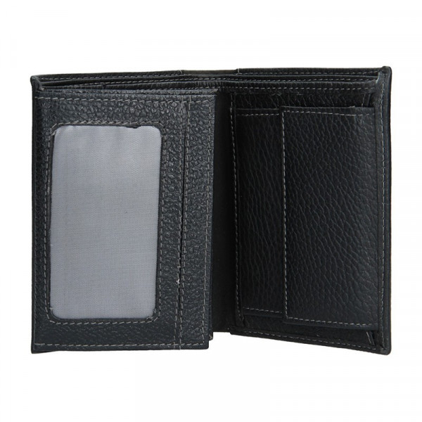 Férfi bőr pénztárca SendiDesign 5502 FH - fekete