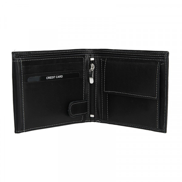 Férfi bőr pénztárca SendiDesign 5601 (P) VT - fekete