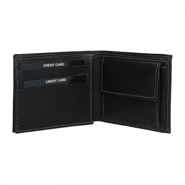 Férfi bőr pénztárca SendiDesign 6001 (P) VT - fekete