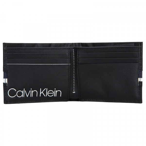 Férfi bőr pénztárca Calvin Klein Alf - fekete és kék
