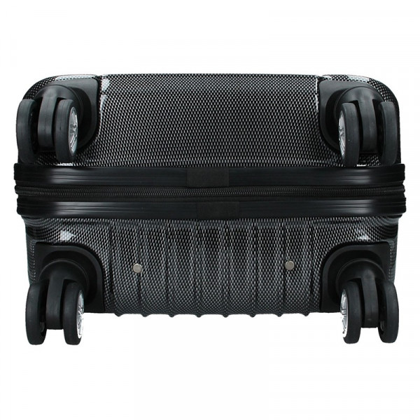 3 darabos Madisson Monaco bőrönd készlet S,M,L - fekete