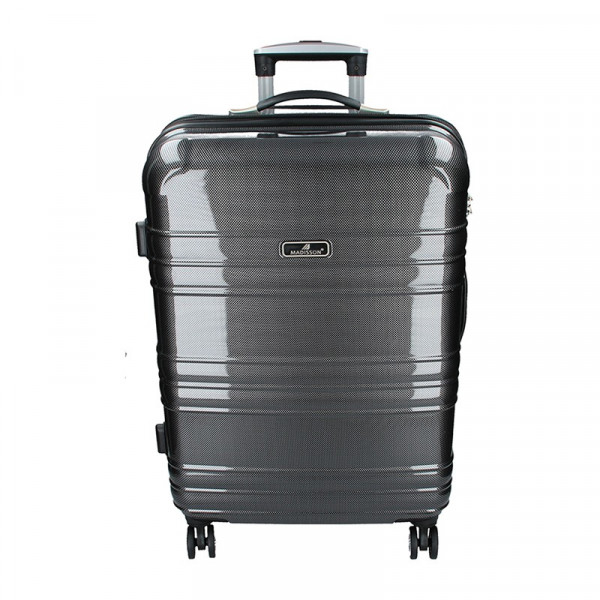 3 darabos Madisson Monaco bőrönd készlet S,M,L - fekete