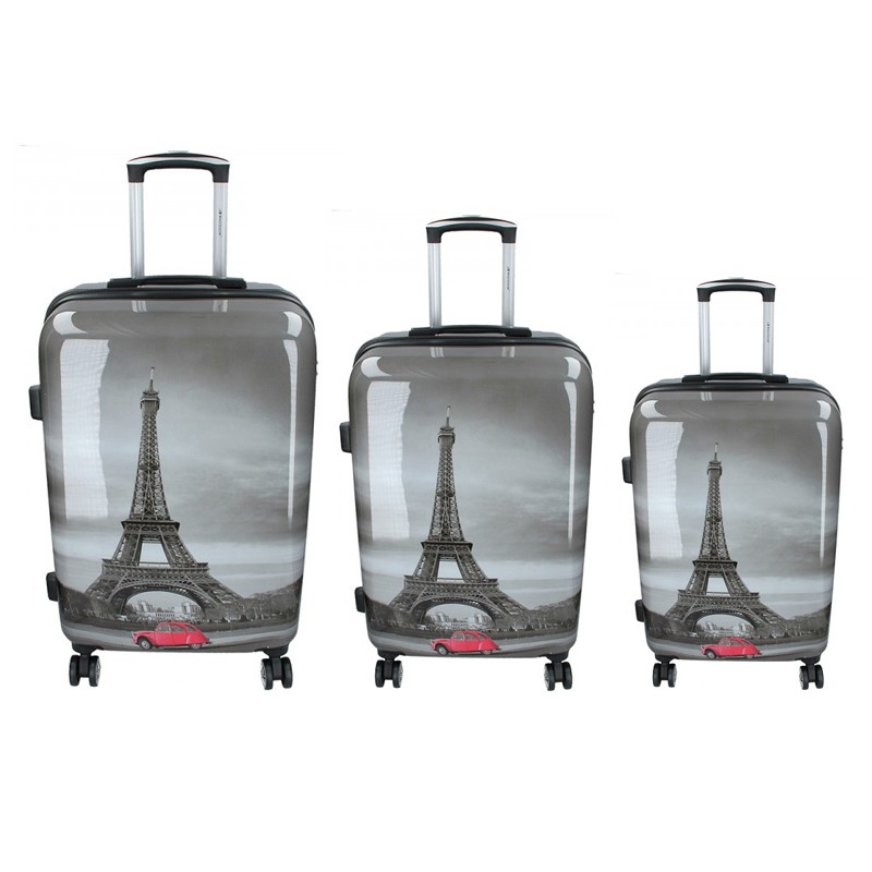 3 darabos Madisson Eiffel bőrönd készlet S,M,L