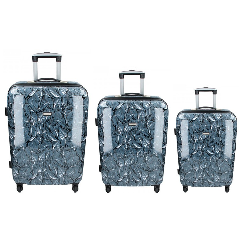 3 darabos Madisson Nice bőrönd készlet S,M,L - sötétkék