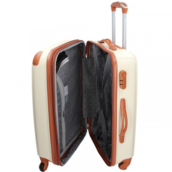 3 darabos Madisson Apolen bőrönd készlet S,M,L - bézsbarna - bézsbarna