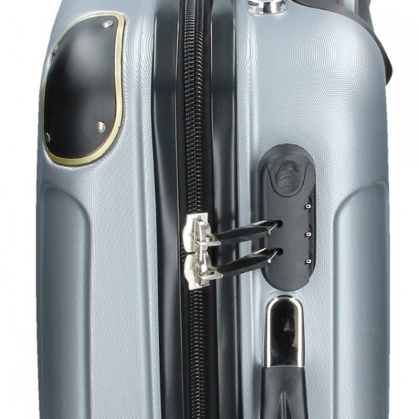 3 darabos Madisson Michaela bőrönd készlet S,M,L - ezüst