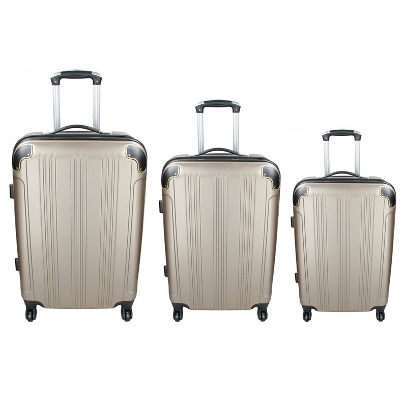 3 darabos Madisson Michaela bőrönd készlet S,M,L - arany színben