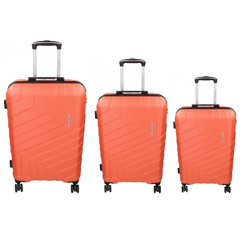 3 darabos Marina Galanti Reno Reno S, M, L bőrönd készlet - lazac színben