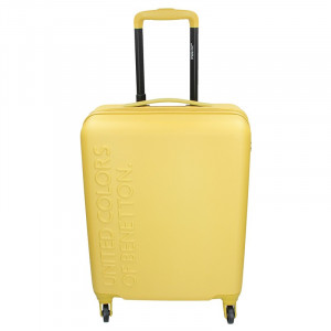 Kabinový cestovní kufr United Colors of Benetton Aura S - žlutá