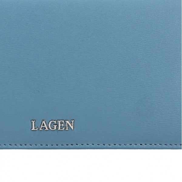 Női bőrtárca Lagen Evelin - kék