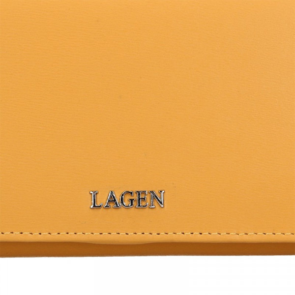 Női bőrtárca Lagen Evelin - sárga