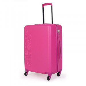Cestovní kufr United Colors of Benetton Timis L - růžová