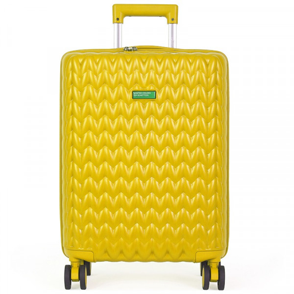 Cestovní kufr United Colors of Benetton Sider M - žlutá
