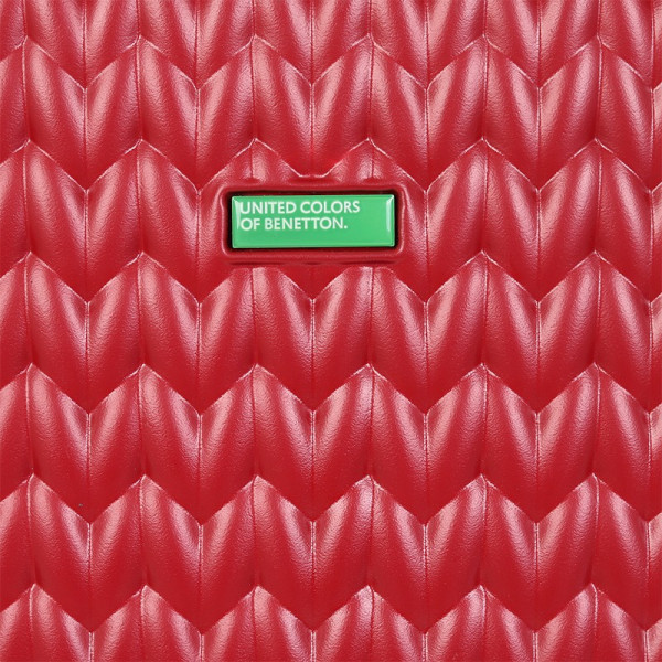 United Colors of Benetton Rider S kabinos bőrönd - bordó színű