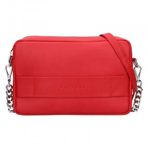 Divatos női bőr crossbody táska Facebag Ninas - piros