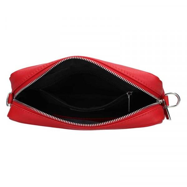 Divatos női bőr crossbody táska Facebag Ninas - piros