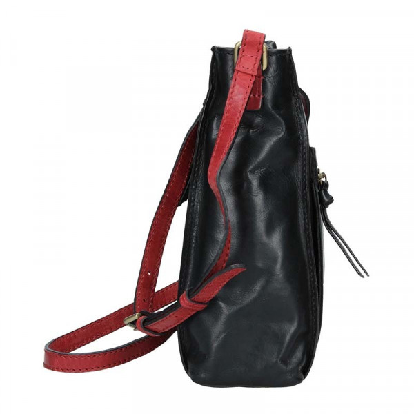 Női táska Lagen Paula - fekete-piros