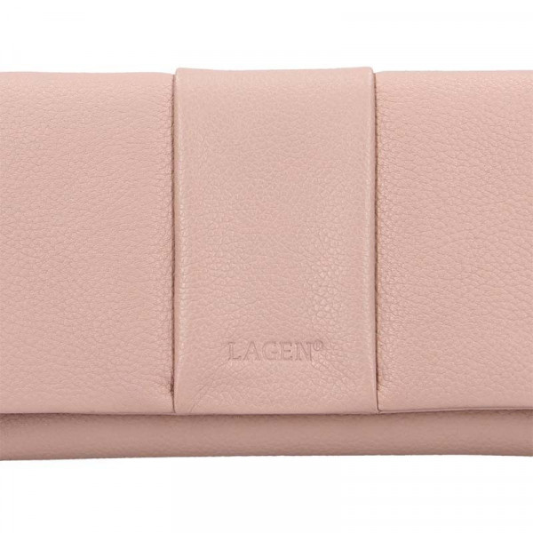 Női bőr pénztárca Lagen Nicol - rózsaszín