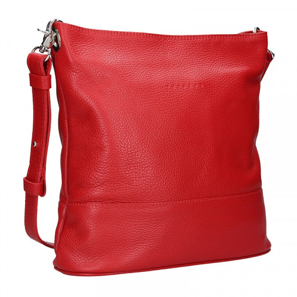 Női bőr crossbody táska Facebag Karla - piros