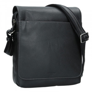 Pánská kožená taška přes rameno Hexagona Norbert - černá
