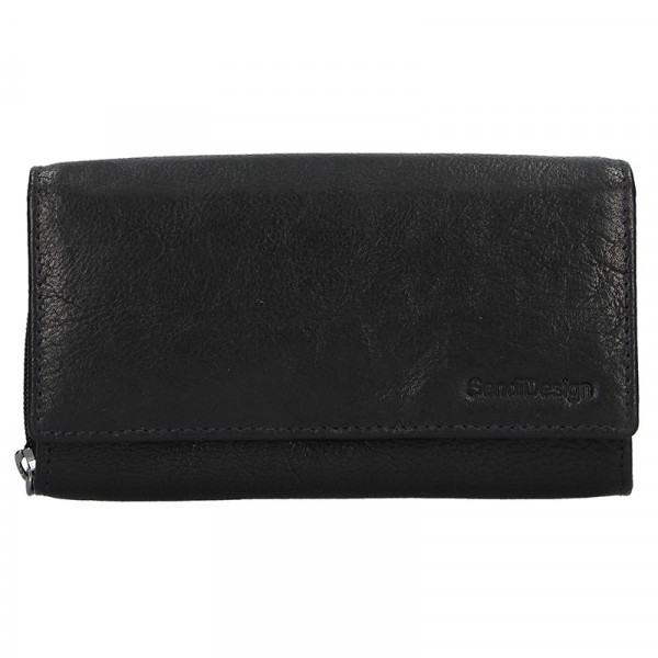 Dámská kožená peněženka SendiDesign Aneta - černá