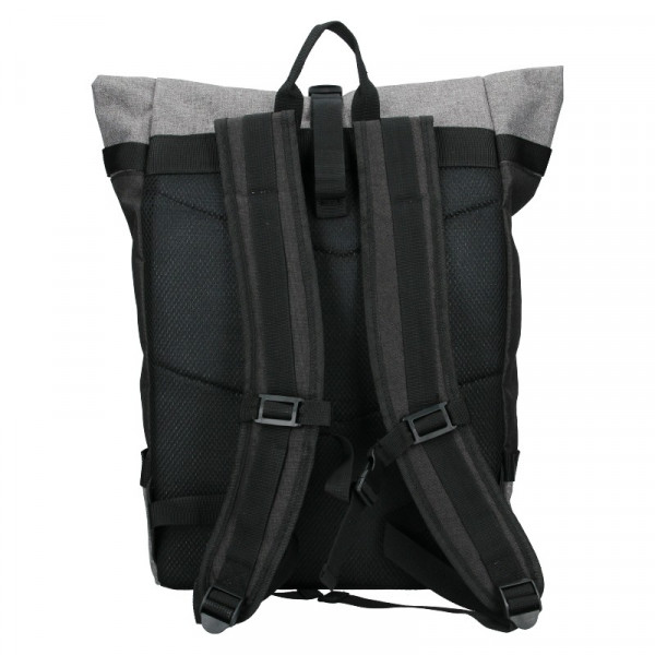 Nagyméretű divatos hátizsák New Rebels Marco - fekete-szürke