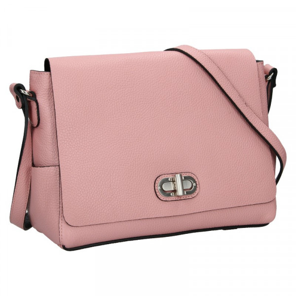 Katana Eliana bőr crossbody táska - rózsaszín
