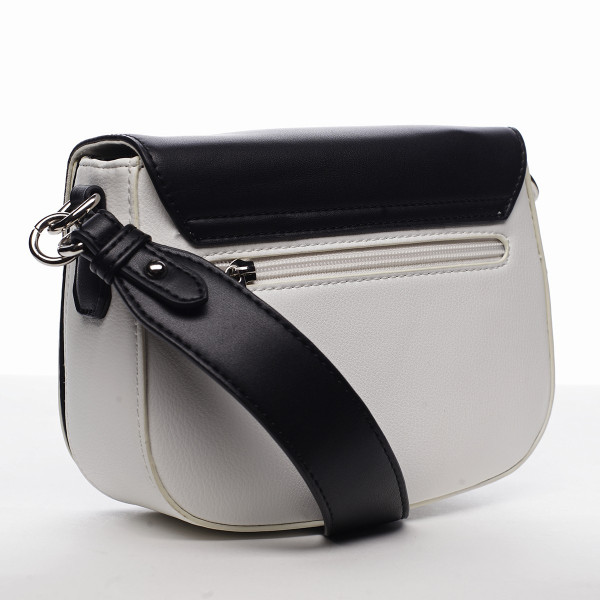 Női táska David Jones Lissa - fekete-fehér - kereszt alakú táska David Jones Lissa - fekete-fehér