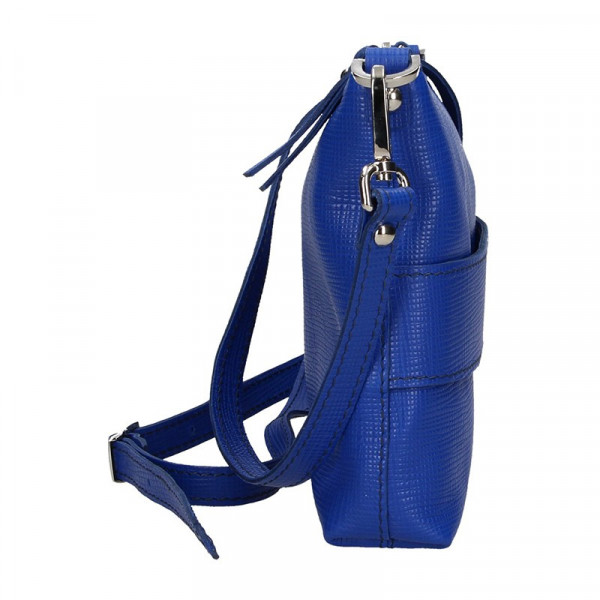 Divatos női bőr crossbody táska Facebag Elesn - kék