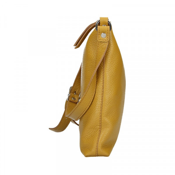 Divatos női bőr crossbody táska Facebag Elesn - sárga