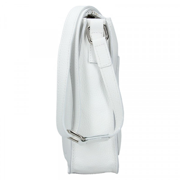 Divatos női bőr crossbody táska Facebag Miriana - fehér