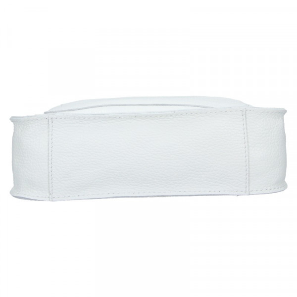 Divatos női bőr crossbody táska Facebag Miriana - fehér