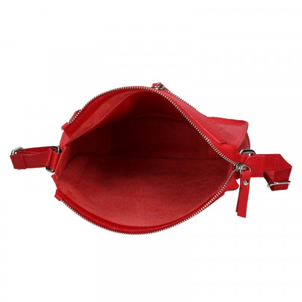 Divatos női bőr crossbody táska Facebag Miriana - piros