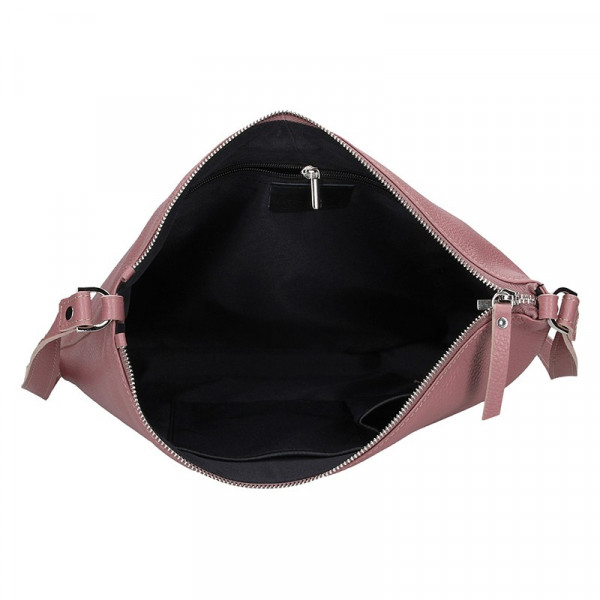 Divatos női bőr crossbody táska Facebag Elesna - pink
