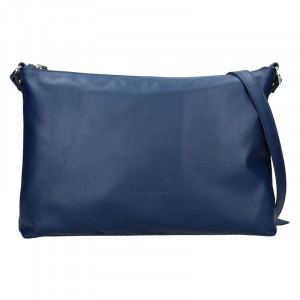 Trendy dámská kožená crossbody kabelka Facebag Elesn - modrá