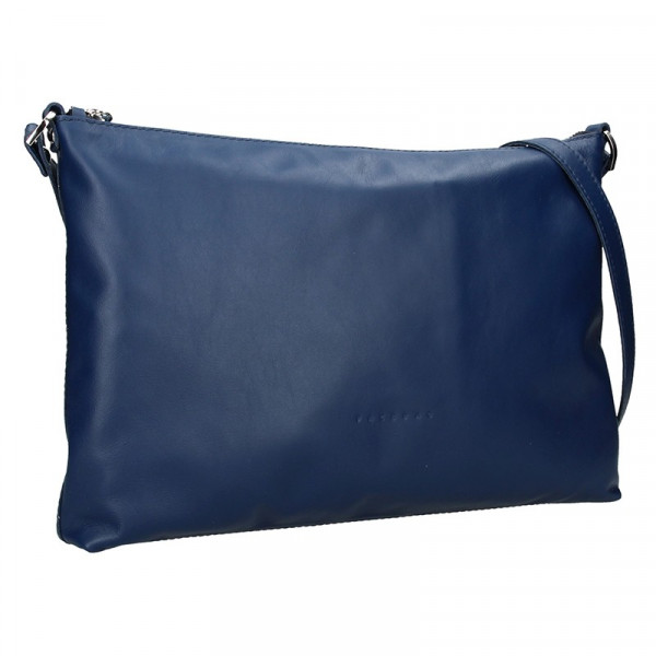 Divatos női bőr crossbody táska Facebag Elesna - kék