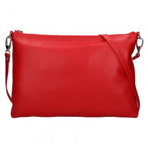 Trendy dámská kožená crossbody kabelka Facebag Elesn - červená