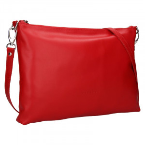 Trendy dámská kožená crossbody kabelka Facebag Elesn - červená