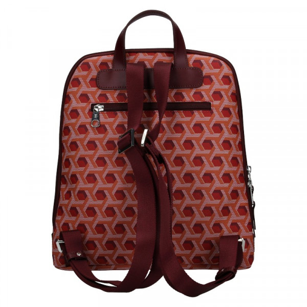 Divatos női hátizsák Hexagona Asia - sötét piros
