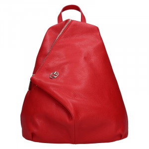 Dámský kožený batoh Marina Galanti Sofia - červená