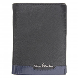 Pánská kožená peněženka Pierre Cardin - černo-modrá