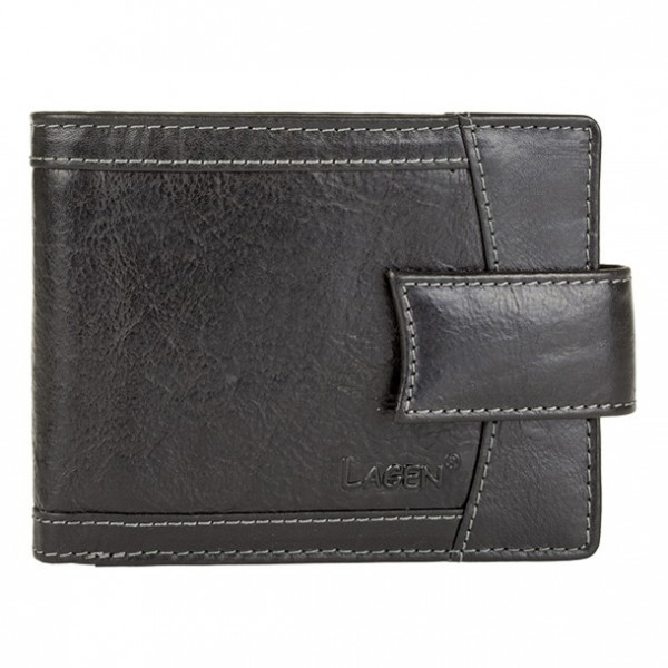 Pánská kožená peněženka Lagen Alsung - černá