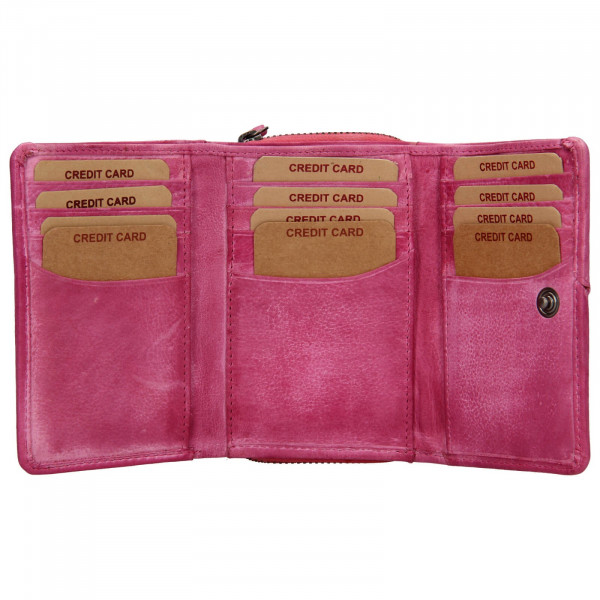 Női bőr pénztárca Lagen Norras - rózsaszín